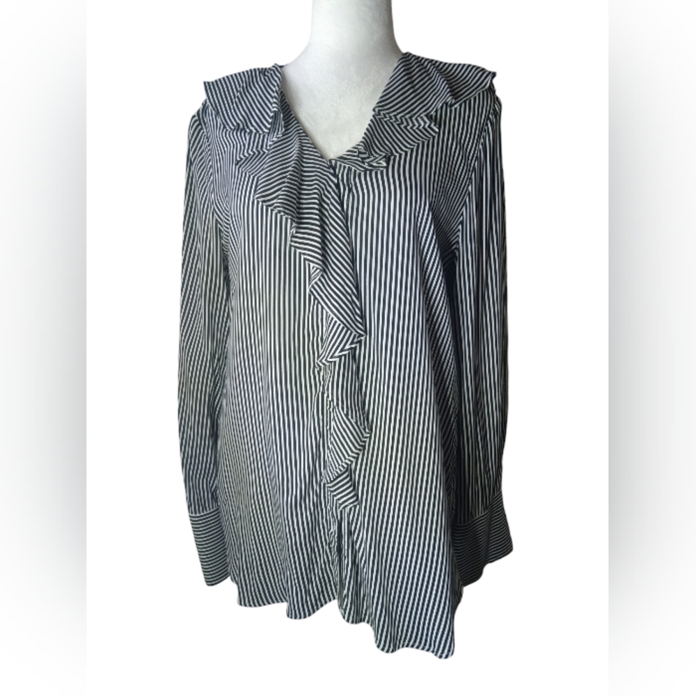 Zara Basic Beetlejuice Inspired Feminine Blouse